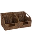 Cestos de armazenamento StorageWorks Round Paper Rope, pacote com 2 unidades, marrom