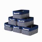 Cestos de armazenamento TCAFmac Small pacote com 6 azul marinho para organizar