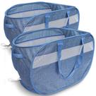 Cestos de roupa suja NairSnow 100L Mesh Pop Up com alças, pacote com 2