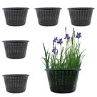 Cestos hidropônicos SnowTing 6 peças de plástico preto redondo de 21,2 cm