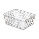 Cestos Multiuso Organizador Médio 20x15x6,5cm Plástico Branco Preto Rosa Transparente