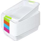 Cestos Organizadores BeapTcely Kit com 12 Unidades 38x25x8 cm Branco Cestos Organizadores BeapTcely Kit com 12 Unidades 38x25x8 cm Branco