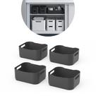 Cestos Organizadores Cinza Chumbo Fit Pequeno com Alça 1,5L 18,5x15x8 com 4 unidades