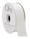 Cetim de dupla face Craft Ribbon Offray 1,5 cm x 45 m branco