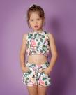 CF cropped e shor básico estampado