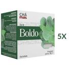 Chá de Boldo Kit com 5 Caixas de 10 Sachês cada