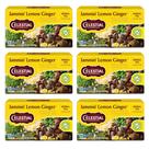 Chá de ervas Celestial Seasonings Jammin' Lemon Ginger, pacote com 6