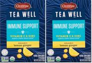 Chá de ervas Celestial Seasonings TeaWell, limão e gengibre, 24 sacos