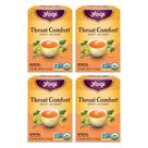 Chá de ervas Yogi Throat Comfort 64 saquinhos de chá orgânico