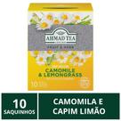 Chá Inglês Ahmad Tea, Camomila e Capim Limão, 10 saquinhos