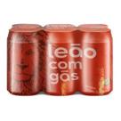 Chá Leão Com Gás Sabor Mate Com Limão - Pack 6 Latas 290ml
