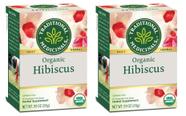 Chá, medicamentos tradicionais, hibisco orgânico, 16 saquinhos de chá x2