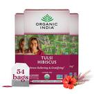 Chá ORGANIC INDIA Tulsi Hibiscus Herbal Stress Relief 18 sacos