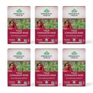 Chá orgânico da Índia, tulsi, canela, rosa, sem cafeína, pacote com 6