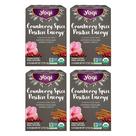 Chá orgânico Yogi Cranberry Spice Positive Energy 64 sacos