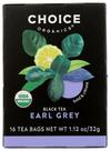 Chá preto Earl Grey orgânico Tea Choice 16 sacos orgânicos