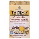 Chá Twinings Camomila Mel e Baunilha Herbal 20 Sachês
