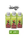 Chá verde desinchá pra já frutas vermelhas 250ml -kit 3 unid Chá verde desinchá pra já frutas vermelhas 250ml -kit 3 unid