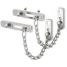 Chain Door Guard Lock Alise em aço inoxidável de níquel escovado