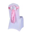 Chair Back Bow personalizável rosa em dois tons para casamento