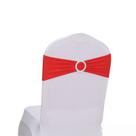 Chair Back Sash, elegante cetim vermelho com strass perolado