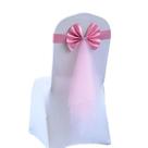 Chair Sash Tulle Bow Stretch Band para casamento rosa x10