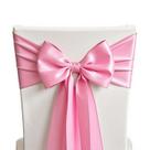 Chair Sashes SINSSOWL 50 Pink Satin para decoração de festa de casamento