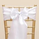 Chair Sashes ZSJFMF Satin White, pacote com 50 unidades para festa de casamento