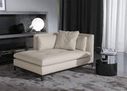 Chaise de 1 Lugar, Revestimento em Sarja Bege - CHA001