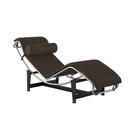 Chaise Lc-4 Cromada em Sintético Marrom