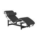 Chaise Lc-4 Cromada em Sued Preto