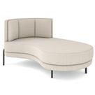 Chaise Longue Divã 164cm Braço Esquerdo Logus D06 Bouclê Bege - Mpozenato