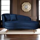 Chaise Longue Divã Emili em Madeira de Reflorestamento 160cm Veludo Star Confort
