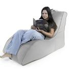 Chaise Lounge Charlotte - Puff feito em tecido Sued/perolas de EPS