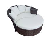 Chaise modular formato folha com mesa lateral- Fibra sintética - Alumínio - Acquablock Chaise modular formato folha com mesa lateral- Fibra sintética - Alumínio - Acquablock