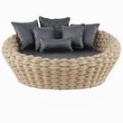 Chaise Munique Em Trico Náutico Alumínio para Edícula, Piscina Trama Original