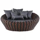 Chaise Munique Em Trico Náutico Alumínio para Edícula, Piscina Verde Musgo Trama Original