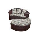 Chaise Nova Delhi Folha - Tecido Costela de Adão Verde