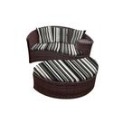 Chaise Nova Delhi Folha - Tecido Illimani Preto