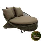 Chaise Sofá Delta 1,40m Estrutura Alumínio Corda Náutica Jardim Piscina