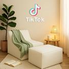 Chaise Tiktok Sofá Cama 2 Lugares Com Puff Redes Sociais Bz Home Decor