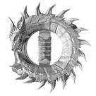 Chakram Dragons Fury Cinza Colecionável Em Impressão 3d
