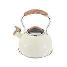 Chaleira 2,0L Linha Indução Vanilla com Apito e Cabo Baquelite Amadeirado MTA - 1219