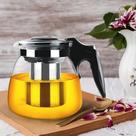 Chaleira 950ml Bule de Vidro com Infusor Aça Inox Para Chá e Cafe Venice Premium