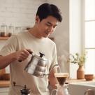 Chaleira Bico De Ganso Fino Inox Barista C/ Termômetro 1l Inox