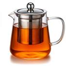 Chaleira Bule de Vidro com Infusor de Chá em Inox 750ml Jarra Transparente para Chá, Café e Bebidas Quentes