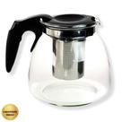 Chaleira Bule de Vidro Transparente com Infusor Inox 950ml com Tampa para Chá Café Infusões Naturais