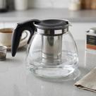 Chaleira Bule Vidro Com Infusor em Inox Para Água Chá Café 950ml