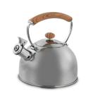 Chaleira com Apito em Inox com Alça com bambu - Mimo Style