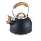 Chaleira Com Apito Fogão Indução 2 Litros Inox Leiteira Alça Baquelite